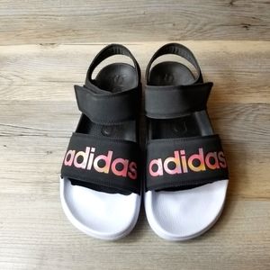 Adidas Adilette Iridescent Sport Ankle Strap Sandals. NWOT